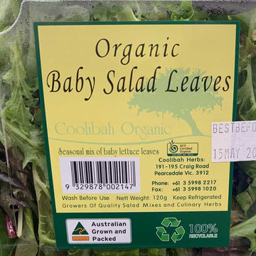 Lettuce Organic Baby Salad Leaves (Punnet)