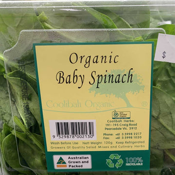 Spinach Organic Baby Spinach (Punnet)