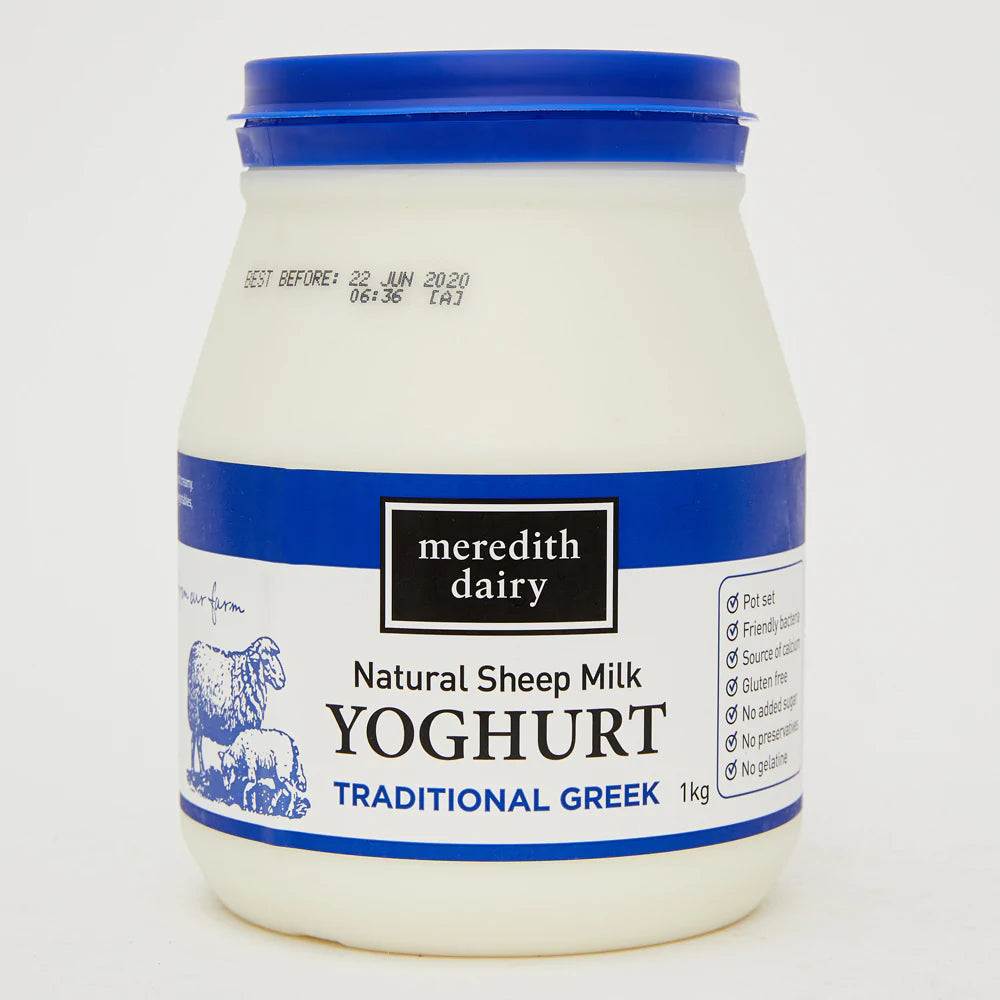 Yoghurt Natural Sheep Milk 1KG Traditional Greek Meredith Dairy