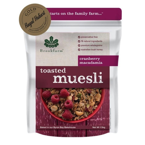 Muesli Toasted Macadamia & Cranberry 1.5kg by Brookfarm