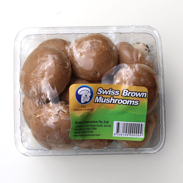 Mushrooms Swiss Brown (200g Punnet)