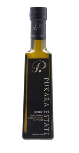 Australian Extra Virgin Olive Oil Garlic infused by Pukara Estate